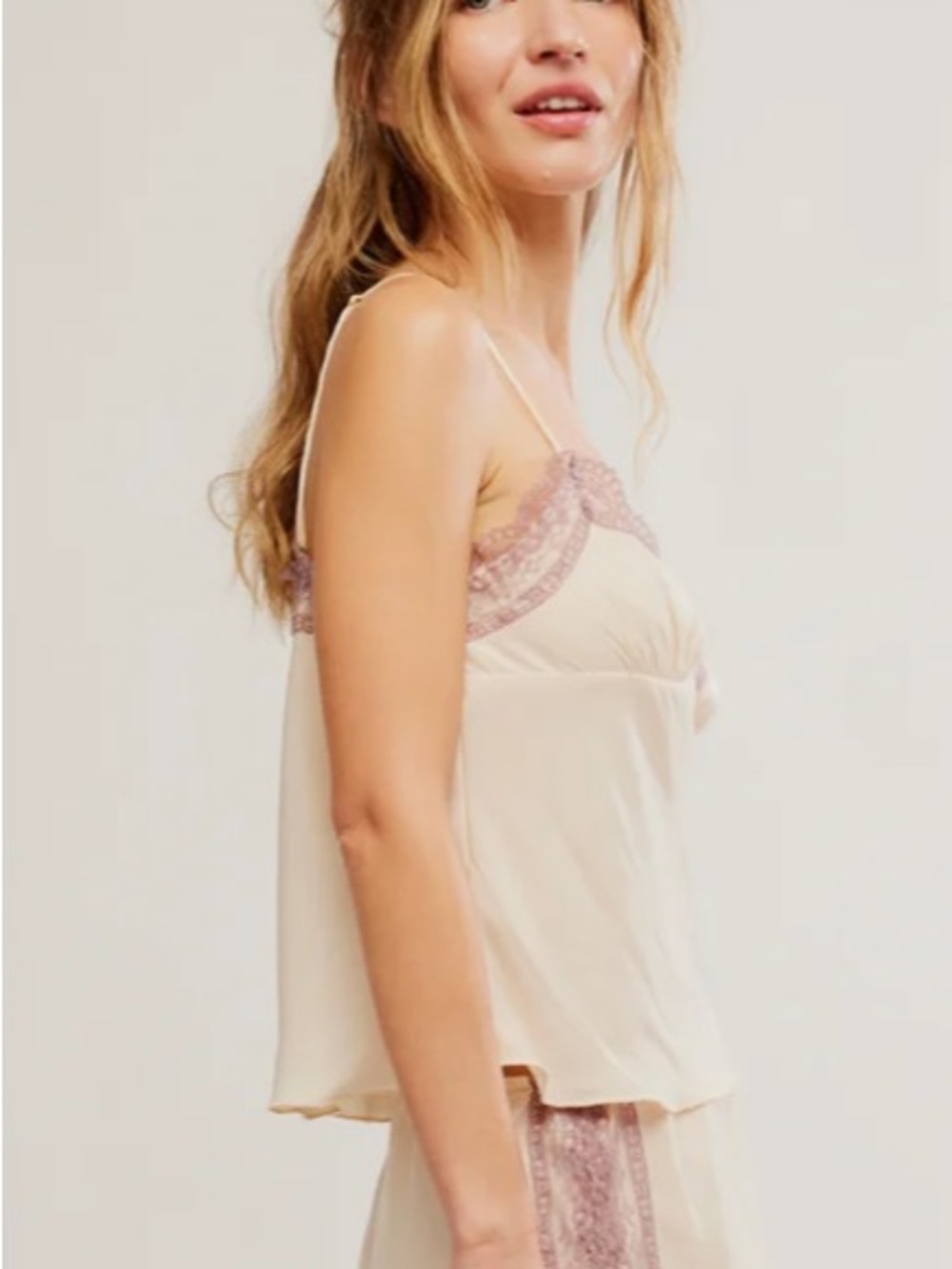 🆕 FP Intimately Lace Maxi Skirt Set Lingerie Slip Camisole WISH YOU WERE HERE XL - Picture 9 of 13